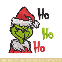 ho ho ho the grinch embroidery design, grinch embroidery, logo design, embroidery file, logo shirt, instant download