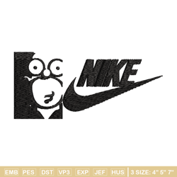 homer simpson nike embroidery design, homer simpson embroidery, nike design, embroidery file, instant download.