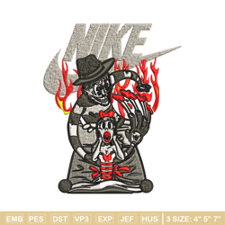 horror cartoon nike embroidery design, cartoon embroidery, nike design, embroidery file, logo shirt, instant download.