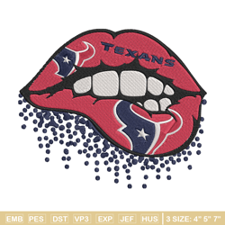 houston texans dripping lips embroidery design, texans embroidery, nfl embroidery, sport embroidery, embroidery design.