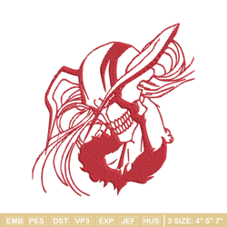 ichigo demon embroidery design, bleach embroidery, embroidery file, anime embroidery, anime shirt, digital download.