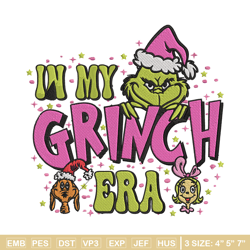 in my grinch embroidery design, grinch embroidery, embroidery file, chrismas embroidery, anime shirt, digital download