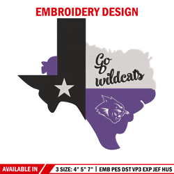 acu wildcats logo embroidery design,ncaa embroidery,sport embroidery, logo sport embroidery,embroidery design