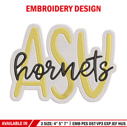 alabama state hornets logo embroidery design, ncaa embroidery, sport embroidery,logo sport embroidery,embroidery design