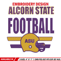 alcorn state logo embroidery design,ncaa embroidery,sport embroidery,logo sport embroidery,embroidery design