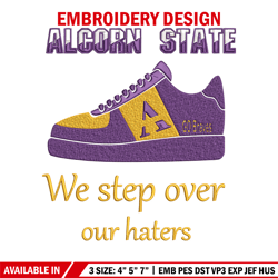 alcorn state university logo embroidery design,ncaa embroidery, sport embroidery,logo sport embroidery,embroidery design