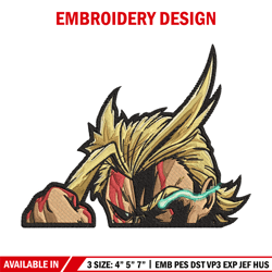 all might embroidery design, mha embroidery, embroidery file, anime embroidery, anime shirt, digital download