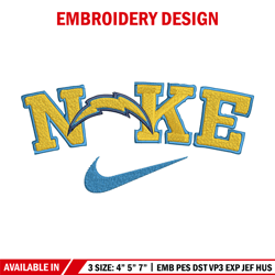 angeles chargers embroidery design, nfl embroidery, nike design, embroidery file,embroidery shirt, digital download