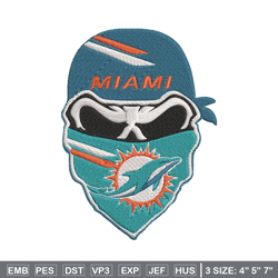 miami dolphins skull embroidery design, miami dolphins embroidery, nfl embroidery, sport embroidery, embroidery design.