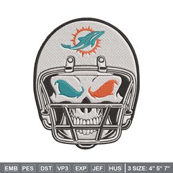 miami dolphins skull embroidery design, miami dolphins embroidery, nfl embroidery, sport embroidery, embroidery design