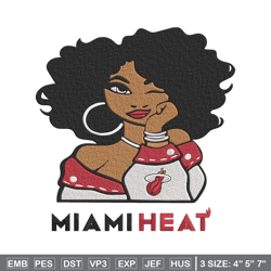 miami heat girl embroidery design, nba embroidery,sport embroidery , embroidery design, logo sport embroidery