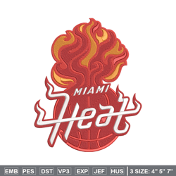 miami heat logo embroidery design, nba embroidery, sport embroidery, embroidery design, logo sport embroidery.