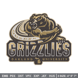 oakland university logo embroidery design, sport embroidery, logo sport embroidery, embroidery design, ncaa embroidery