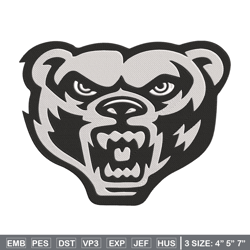 oakland university mascot embroidery design, ncaa embroidery, sport embroidery,logo sport embroidery,embroidery design