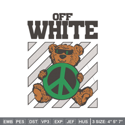 off white embroidery design, bear embroidery, embroidery file, anime embroidery, anime shirt, digital download