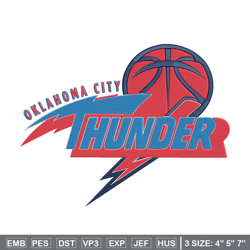 oklahoma city thunder logo embroidery design,nba embroidery, sport embroidery,embroidery design, logo sport embroidery.