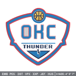 oklahoma city thunder logo embroidery design,nba embroidery,sport embroidery,embroidery design, logo sport embroidery.