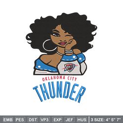 oklahoma thunder girl embroidery design, nba embroidery, sport embroidery, embroidery design, logo sport embroidery.