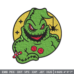 oogie boogie laugh embroidery design, oogie boogie embroidery, halloween design, embroidery file, digital download.