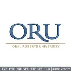 oral roberts university embroidery design, ncaa embroidery, sport embroidery, embroidery design, logo sport embroidery