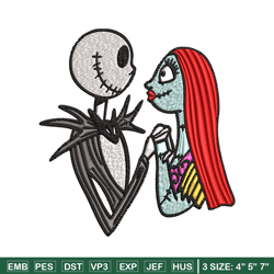 jack and sally love embroidery design, horror embroidery, horror design, embroidery file, logo shirt, digital download.