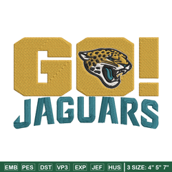 jacksonville jaguars go embroidery design, jacksonville jaguars embroidery, nfl embroidery, logo sport embroidery.