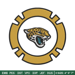 jacksonville jaguars poker chip ball embroidery design, jaguars embroidery, nfl embroidery, logo sport embroidery.