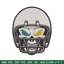 jacksonville jaguars skull helmet embroidery design, jacksonville jaguars embroidery, nfl embroidery, sport embroidery