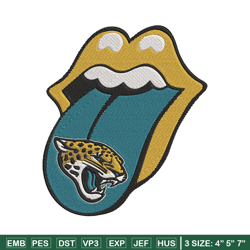 jacksonville jaguars tongue embroidery design, jacksonville jaguars embroidery, nfl embroidery, logo sport embroidery.