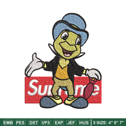 jimimy cricket supreme embroidery design, jimimy cricket embroidery, cartoon design, embroidery file, instant download.