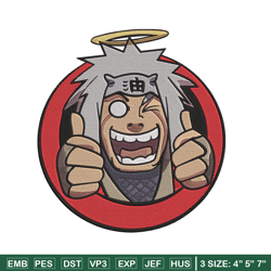 jiraiya circle embroidery design, naruto embroidery, embroidery file, anime embroidery, anime shirt, digital download