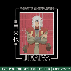 jiraiya embroidery design, naruto embroidery, embroidery file, anime embroidery, anime shirt, digital download