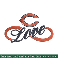 love chicago bears embroidery design, chicago bears embroidery, nfl embroidery, sport embroidery, embroidery design.
