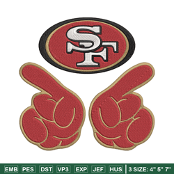 san francisco 49ers embroidery design, 49ers embroidery, nfl embroidery, sport embroidery, embroidery design. (2)
