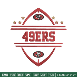 san francisco 49ers embroidery design, 49ers embroidery, nfl embroidery, sport embroidery, embroidery design.