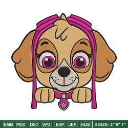 skye dog embroidery design, paw patrol embroidery, embroidery file, anime embroidery, anime shirt, digital download