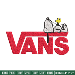 snoopy vans embroidery design, snoopy vans embroidery, cartoon design, embroidery file, vans logo, digital download.