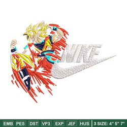 son goku nike embroidery design, dragon ball embroidery, nike design, anime shirt, embroidery file, instant download.