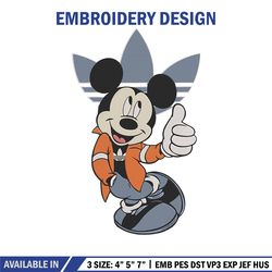 mickey x adidas embroidery design, mickey embroidery, embroidery file, adidas embroidery, anime shirt, digital download