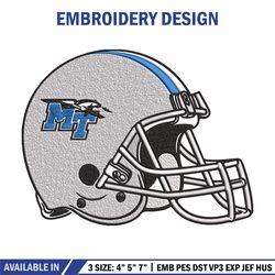 middle tennessee helmet embroidery design,ncaa embroidery,sport embroidery, logo sport embroidery,embroidery design