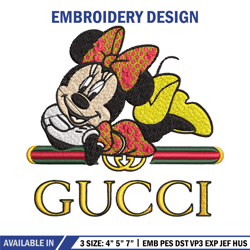 minnie smile embroidery design, gucci embroidery, brand embroidery, logo shirt, embroidery file, digital download