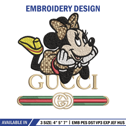 minnie smile gucci embroidery design, gucci embroidery, brand embroidery, logo shirt, embroidery file, digital download