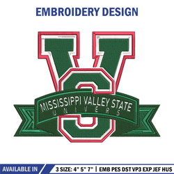 mississippi valley state logo embroidery design,ncaa embroidery,sport embroidery,logo sport embroidery,embroidery design