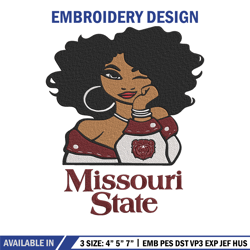 missouri state girl embroidery design, ncaa embroidery, embroidery design, logo sport embroidery,sport embroidery