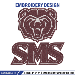 missouri state logo embroidery design, college embroidery, sport embroidery, logo sport embroidery, embroidery design