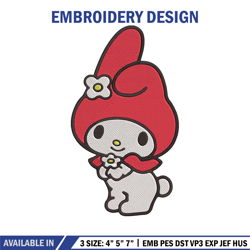 My Melody Embroidery Design, Hello kitty Embroidery, Embroidery File, Anime Embroidery, Anime shirt, Digital download