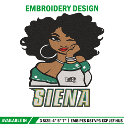 siena college girl embroidery design, ncaa embroidery, embroidery design,logo sport embroidery,sport embroidery