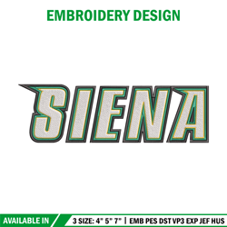 siena college logo embroidery design, ncaa embroidery, embroidery design,logo sport embroidery,sport embroidery