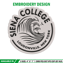 siena college logo embroidery design, ncaa embroidery, sport embroidery, embroidery design ,logo sport embroidery.
