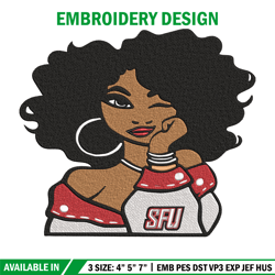simon fraser girl embroidery design,ncaa embroidery,embroidery design, logo sport embroidery, sport embroidery.